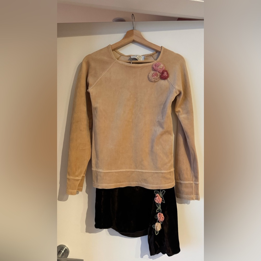 Blumarine Blugirl Set  with Floral Appliqué